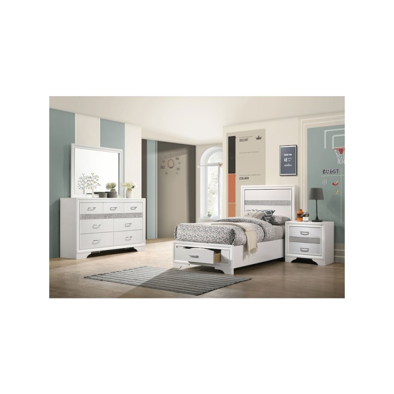 Miranda 4-Piece Twin Bedroom Set White