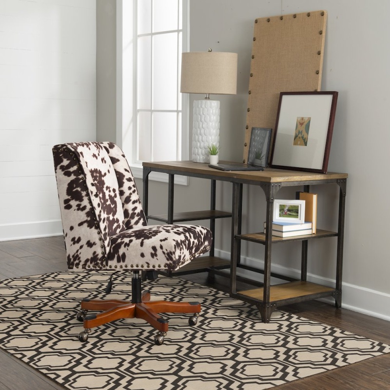 Salonika Reversible Quatrefoil Brown 5X8, Rug