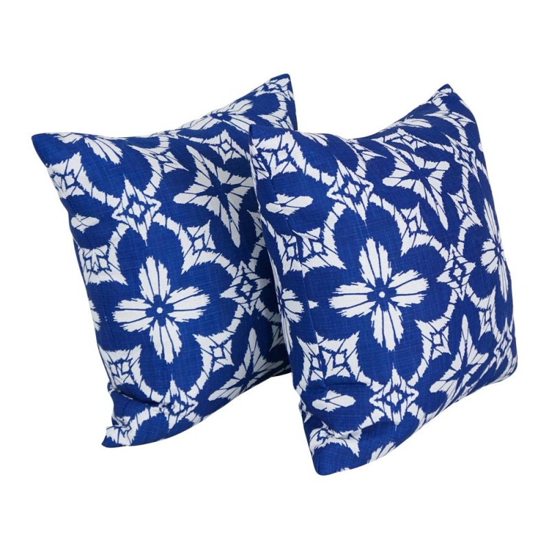 17-Inch Square Polyester Outdoor Throw Pillows (Set of 2)
