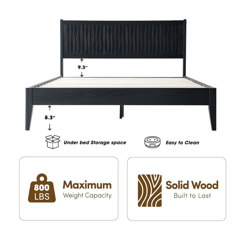 Queen Wooden Platform Bed Frame
