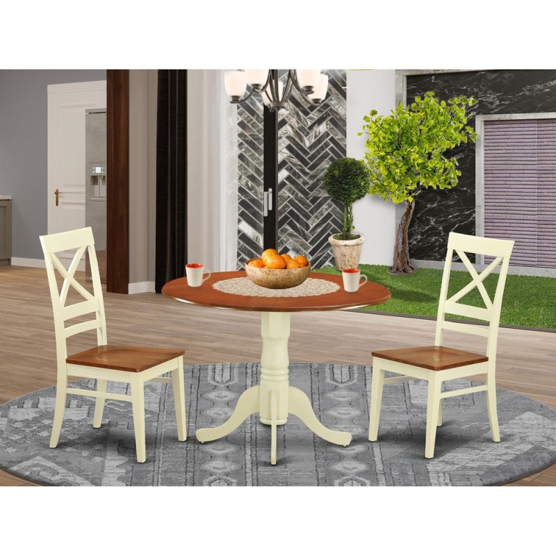 3 Pc Dining Room Set For 2-Dinette Table And 2 Dinette Chairs