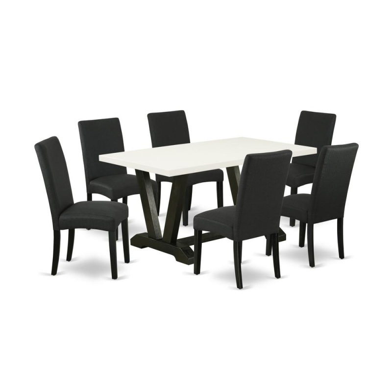 East West Furniture 7-Pc Dining Table Set