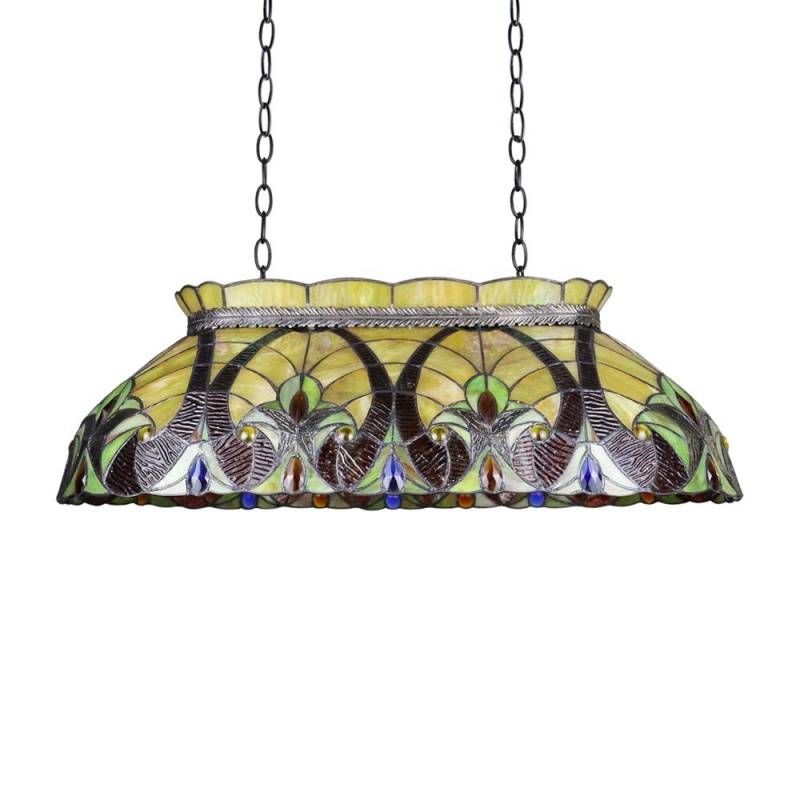 Chloe Lighting Adia Victorian Tiffany-Style 3-Light Island Pendant