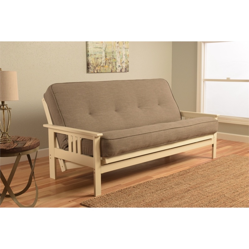 Monterey Frame Antique White Finish Linen Stone Mattress