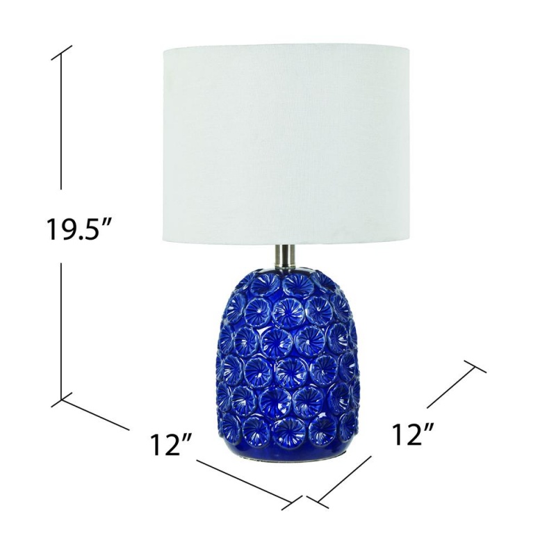 Evolution By Crestview Collection Embry Ceramic 18.5"H Table Lamp In Blue