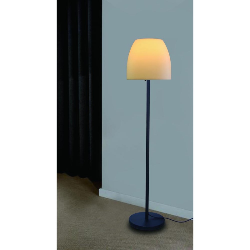 Leah Pe Metal Floor Lamp Round Shape, Dimmable Function, Pe Plastic And Metal Base. Bulb Exc