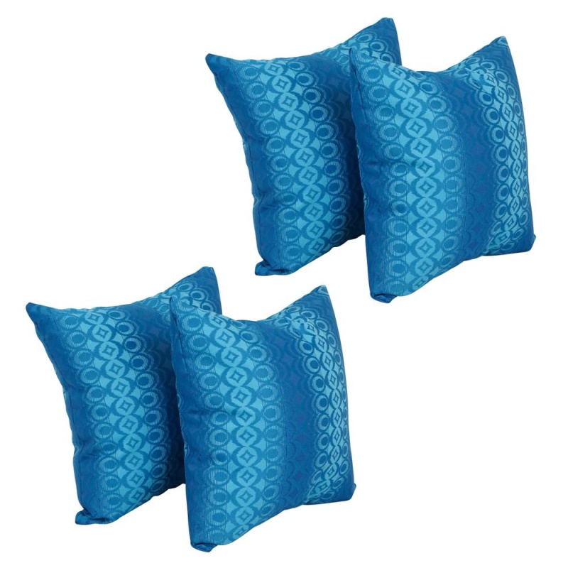 17-Inch Jacquard Throw Pillows With Inserts (Set Of 4) 9910-S4-Id-127