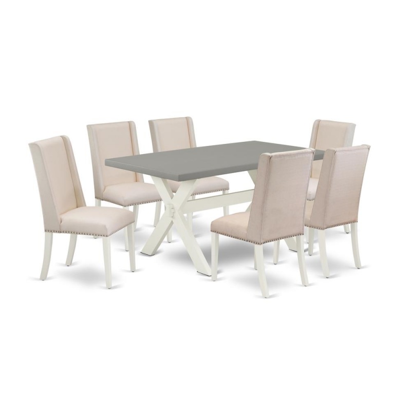 7-Piece Rectangular Dining Table Set
