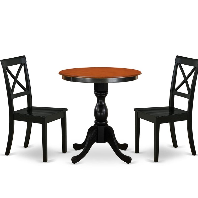 3-Piece Modern Dining Set with X Back Chairs