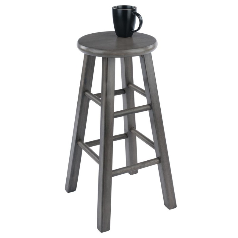 Ivy Counter Stool 24", Rustic Gray Finish