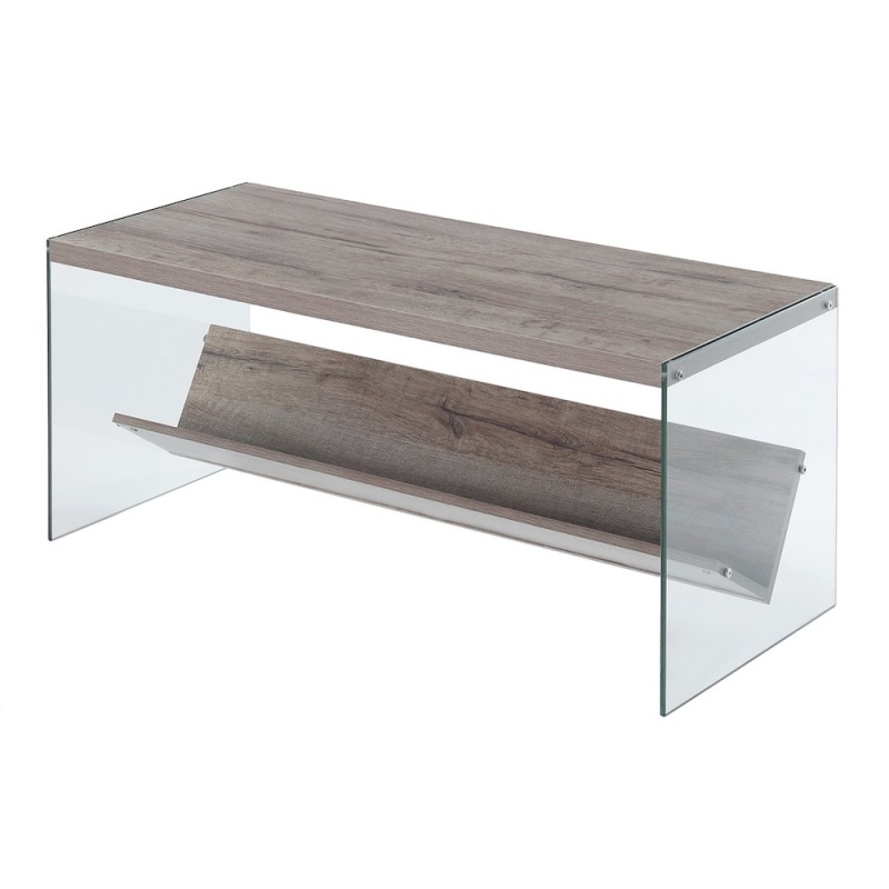 Soho Glass Coffee Table With Shelf
