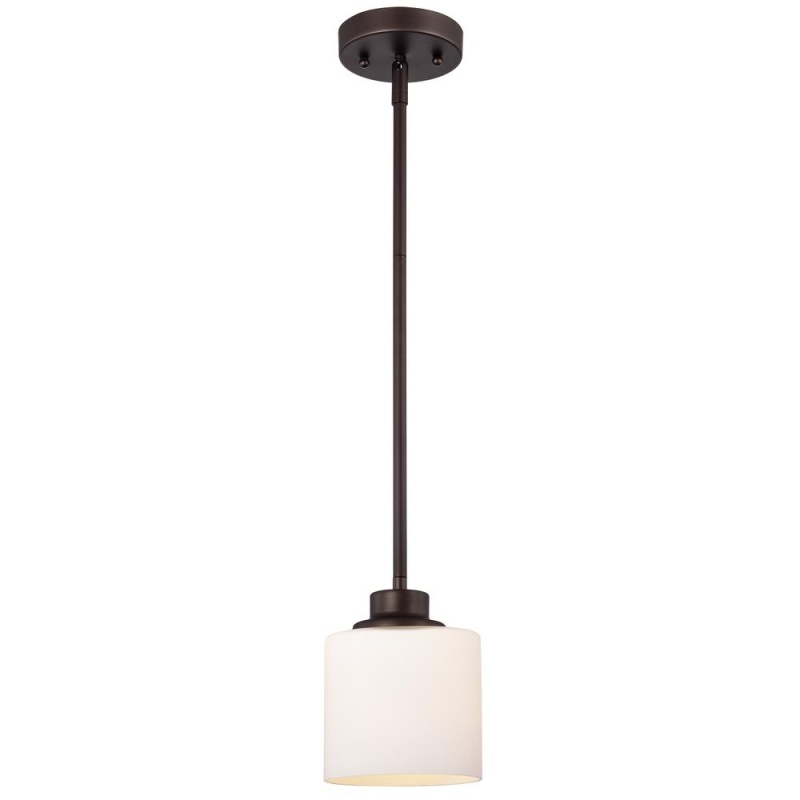 Chloe Lighting Solbi Contemporary 1 Light Oil Rubbed Bronze Mini Pendant Ceiling Fixture 6" Wide