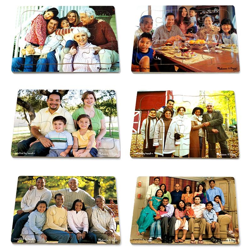 Realistic Multigenerational Multicultural Family Puzzle Set