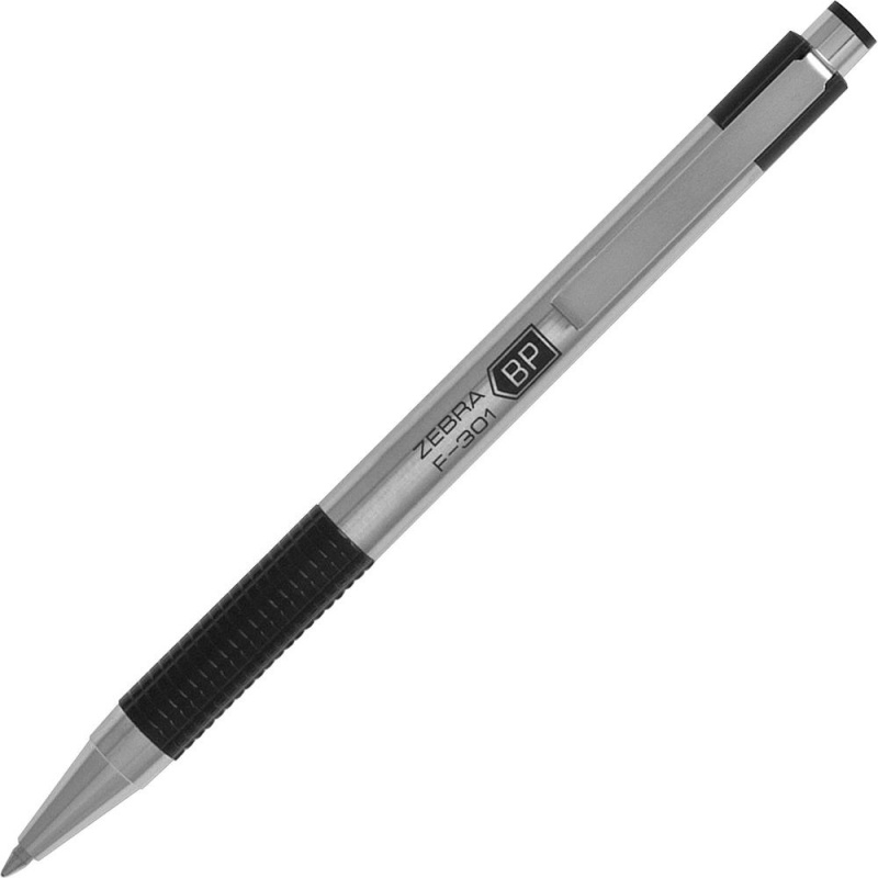 Zebra Pen F-301 Stainless Steel Ballpoint Pens - Fine Pen Point - 0.7 ...