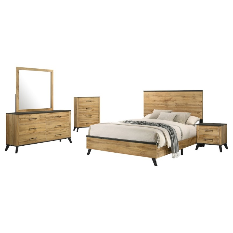 Kaywood 5-Piece Queen Bedroom Set Natural Pine