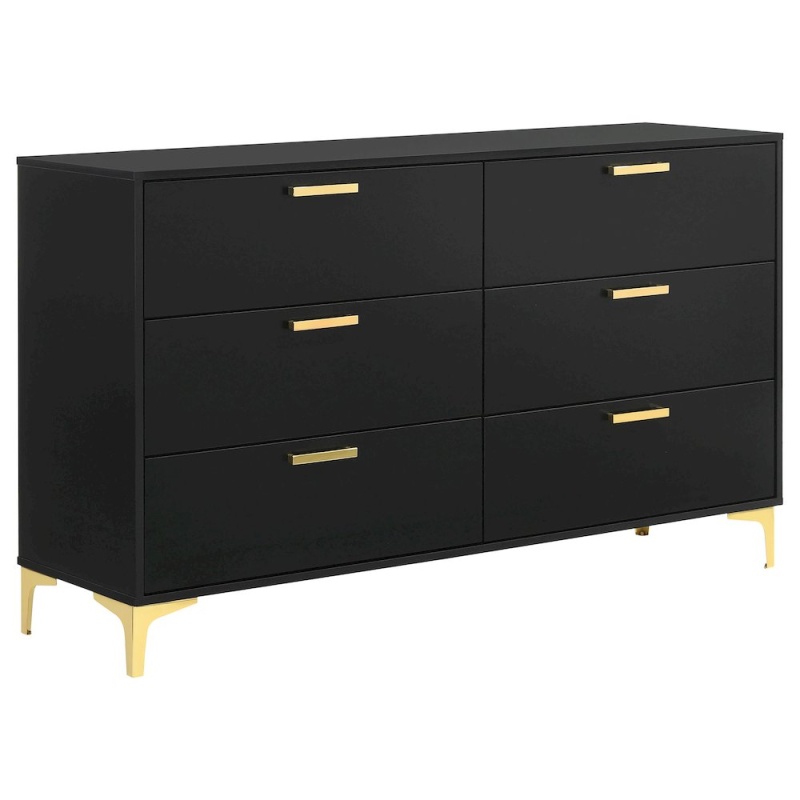 Kendall 6-Drawer Dresser Black
