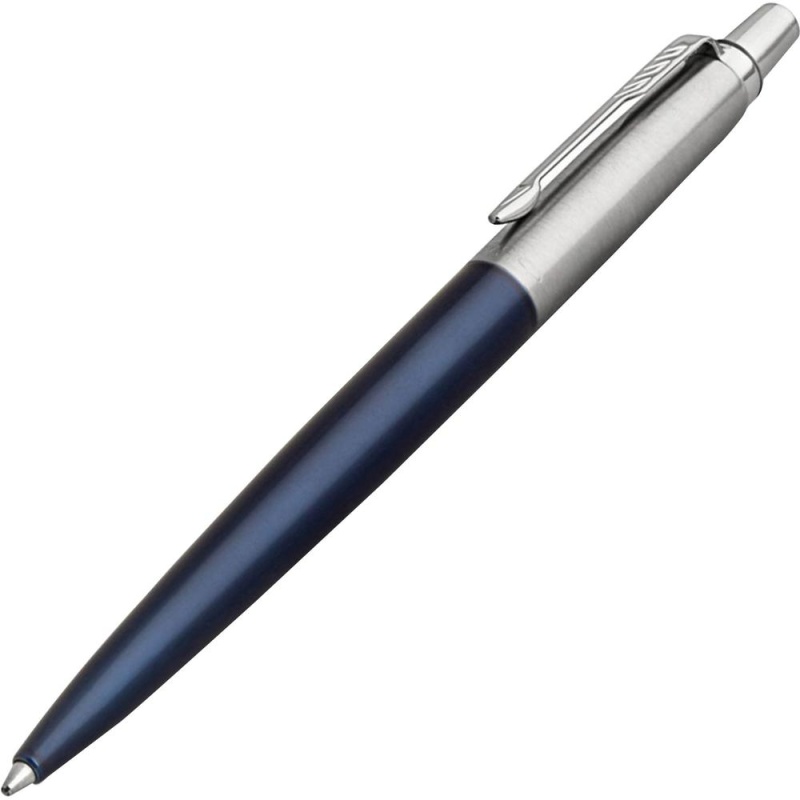 Parker Jotter Ballpoint Pen - Medium Pen Point - Refillable - Blue - Royal Blue Stainless Steel Barrel - 1 Each