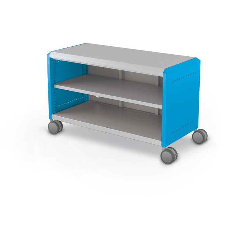 Compass Cabinet - Maxi H1 - Shelves / Casters - Blue