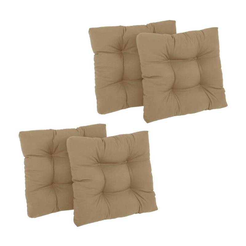 19-Inch Squared Twill Tufted Dining Chair Cushions (Set Of 4) 94005-4Ch-Tw-Tf