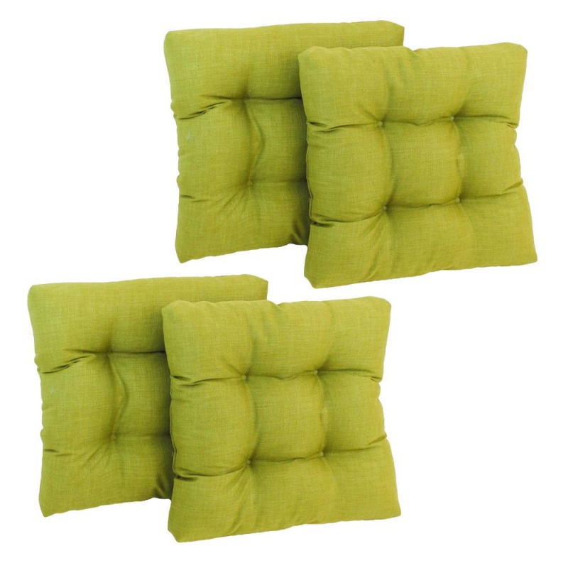 19-Inch Squared Tufted Dining Chair Cushion Set of Four