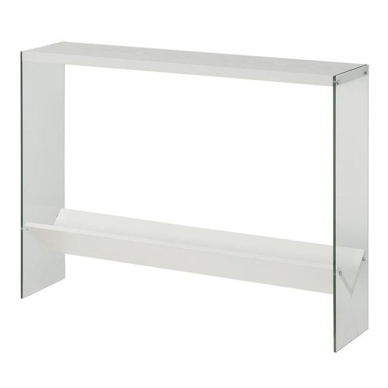 Soho Glass V Console Table With Shelf