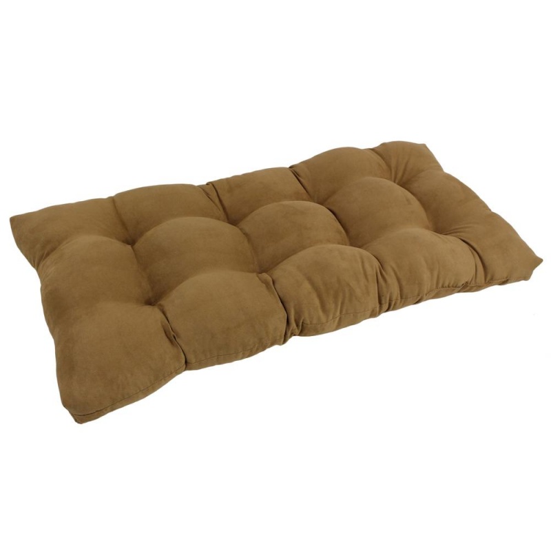 42-Inch By 19-Inch Squared Micro Suede Tufted Loveseat Cushion