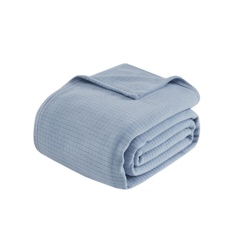 Microfleece Blanket In Blue Color