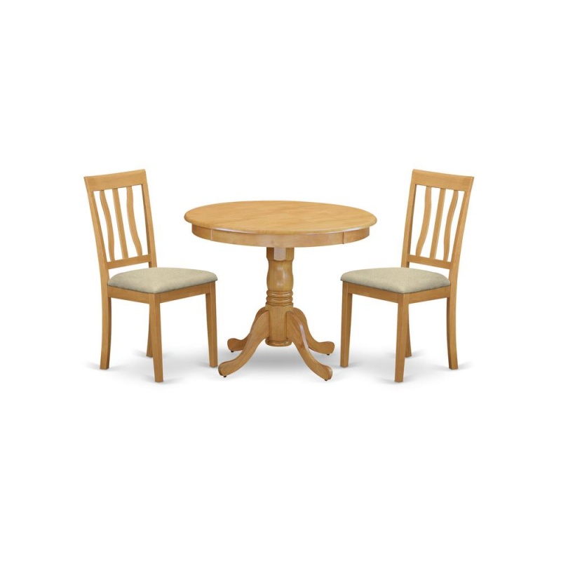 3 Pc Kitchen Table Set With 2 Dining Chairs