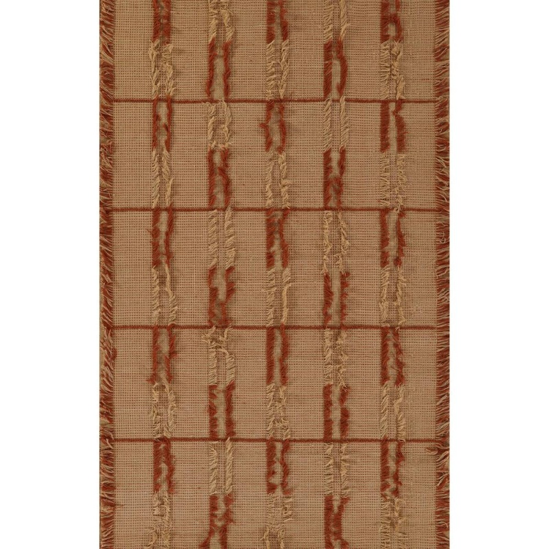 Contemporary Rectangle Area Rug, Terra Cott, 3'6" x 5'6"