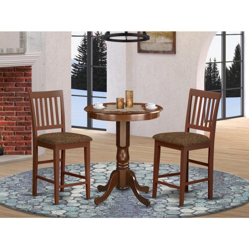 3 Pc Pub Table Set-Pub Table And 2 Dining Chairs