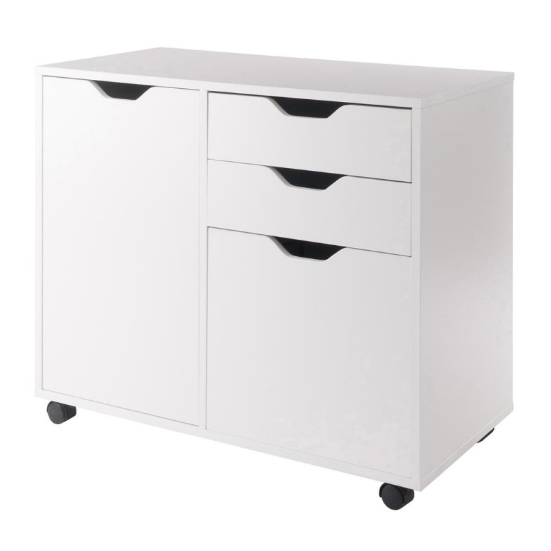 Halifax 2 Section Mobile Filing Cabinet, White