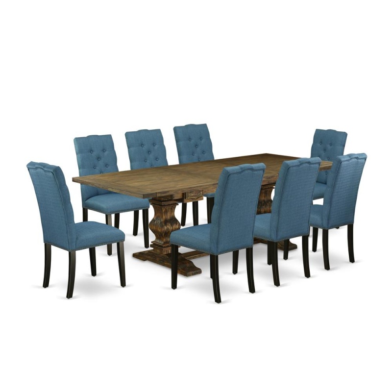 East West Furniture Dining Room Set, 42X92 Inch, Lael9-71-21