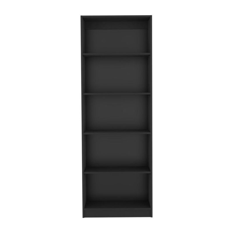 Vinton 4-Tier Bookcase, Black