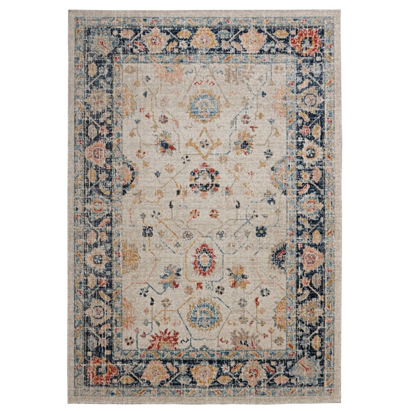 Great Zero Leona Ivory & Blue 8X10 Rug