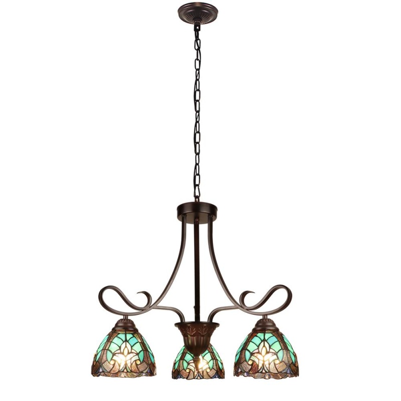 Victorian-Style 3-Light Mini Chandelier, 25" Wide