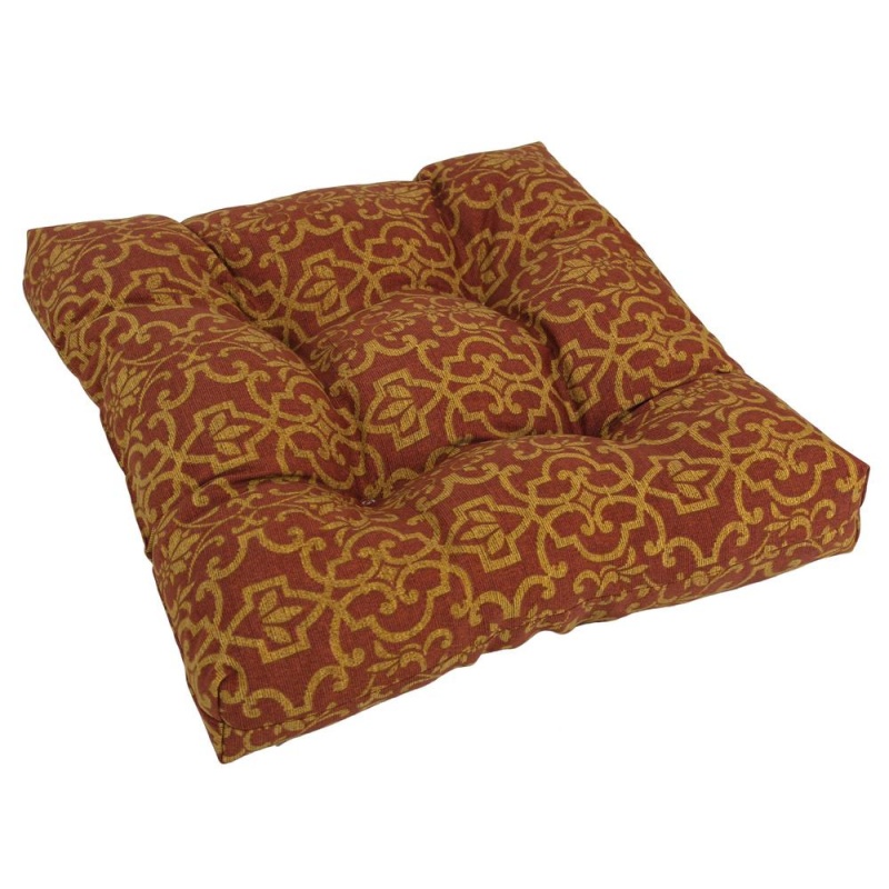 19-Inch Squared Spun Polyester Tufted Dining Chair Cushion