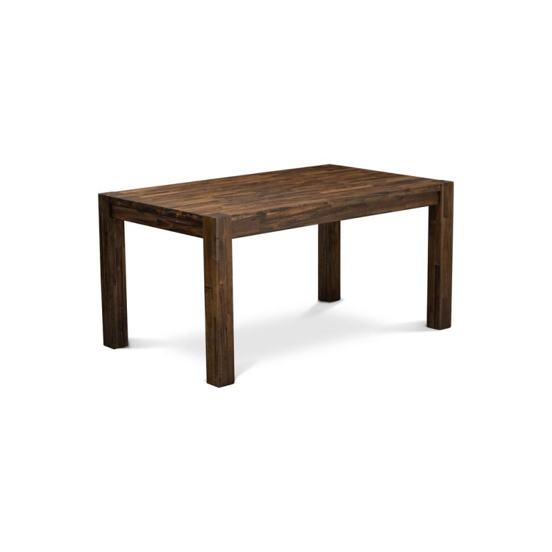 7 Piece Kitchen Table Set with Rustic Wood Dining Table