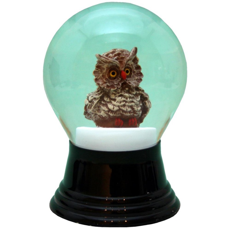 Perzy Snowglobe - Medium Owl - 5"H X 3"W X 3"d