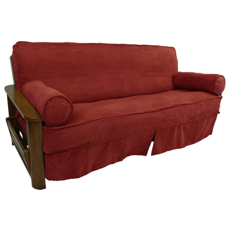 Solid Microsuede Full Futon Slipcover Set