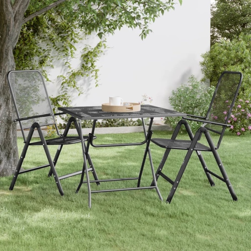 Garden Table Anthracite Expanded Metal Mesh Large Durable