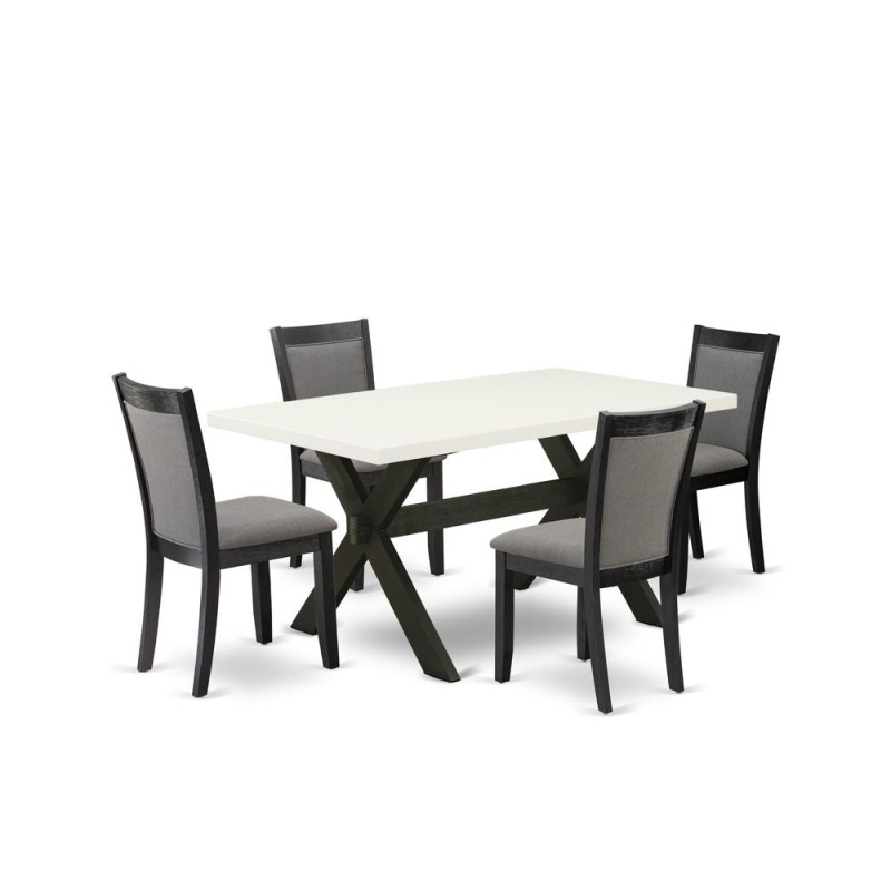 5 Piece Kitchen Table Set with 4 Chairs