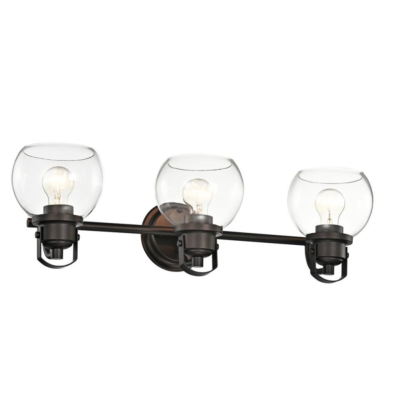 Chloe Lighting Janice Contemporary 3 Light Rubbed Bronze Bath Vanity Fixture 26" Width