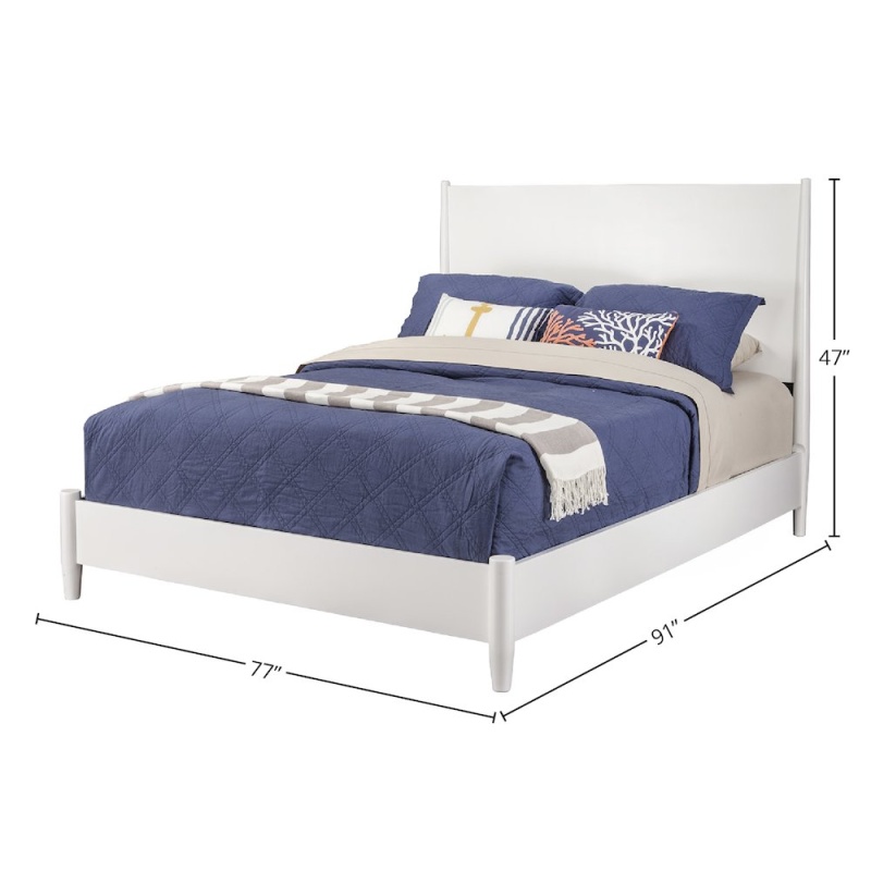 Flynn California King Platform Bed, White