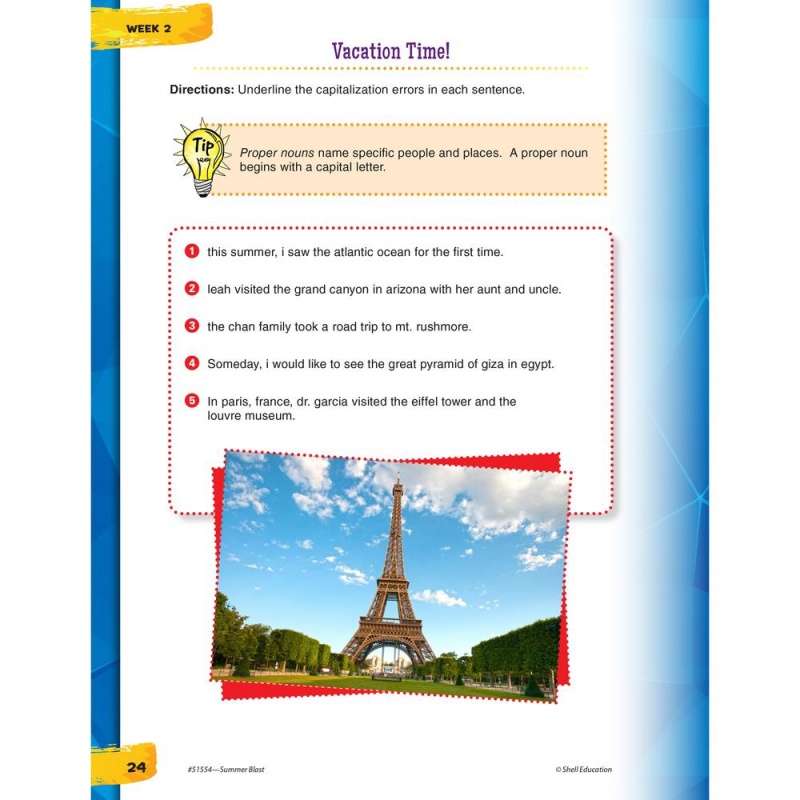 Shell Education Summer Blast Student Workbook Printed Book By Wendy Conklin - Book - Grade 3-4 - Multilingual