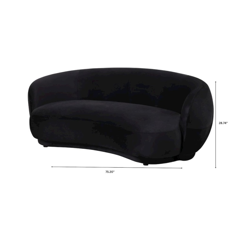 Faze 3-Seater Wide Couch Sofa Upholstered In Velvet