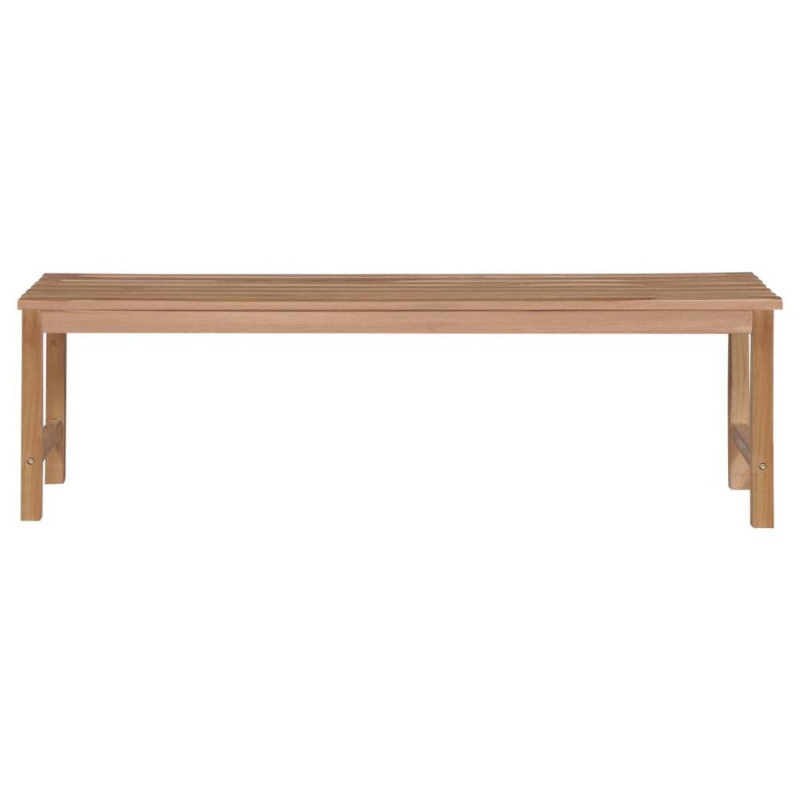 Vidaxl Garden Bench With Anthracite Cushion 59.1" Solid Teak Wood 2838