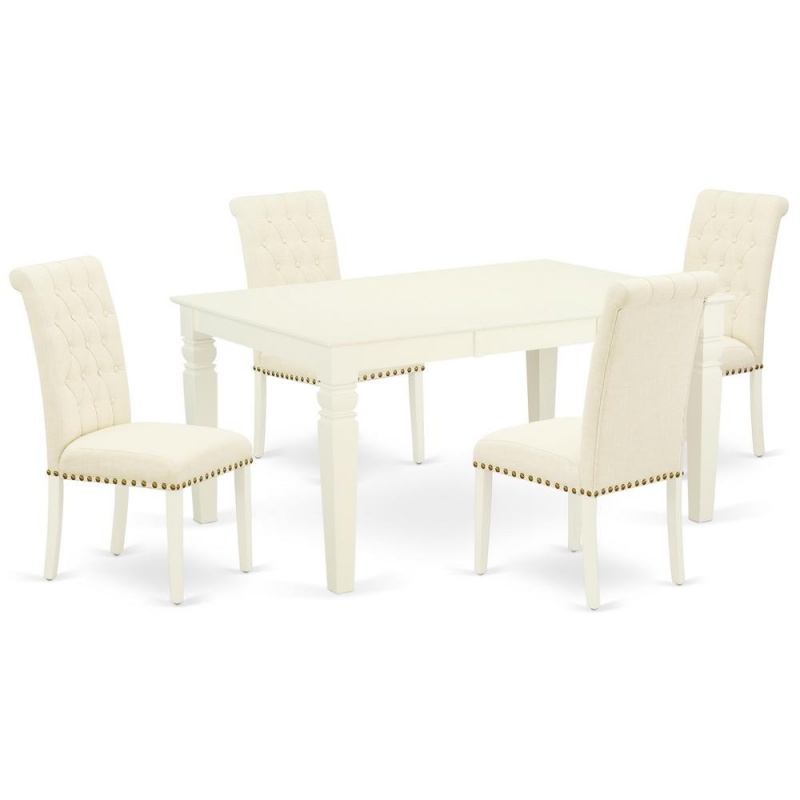 Dining Room Set Linen White, Webr5-Whi-02
