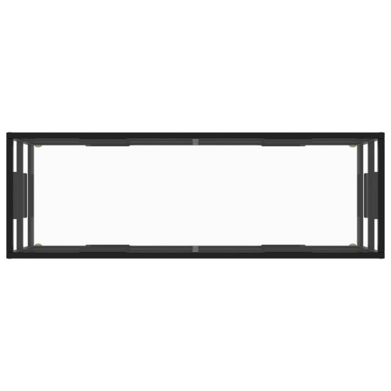 Vidaxl Tv Cabinet Black With Tempered Glass 47.2"X15.7"X15.7" 2859