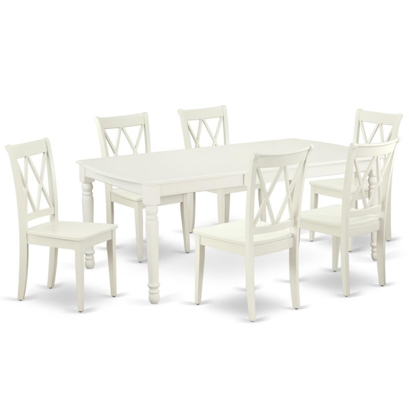 Dining Room Set Linen White, Docl7-Lwh-w