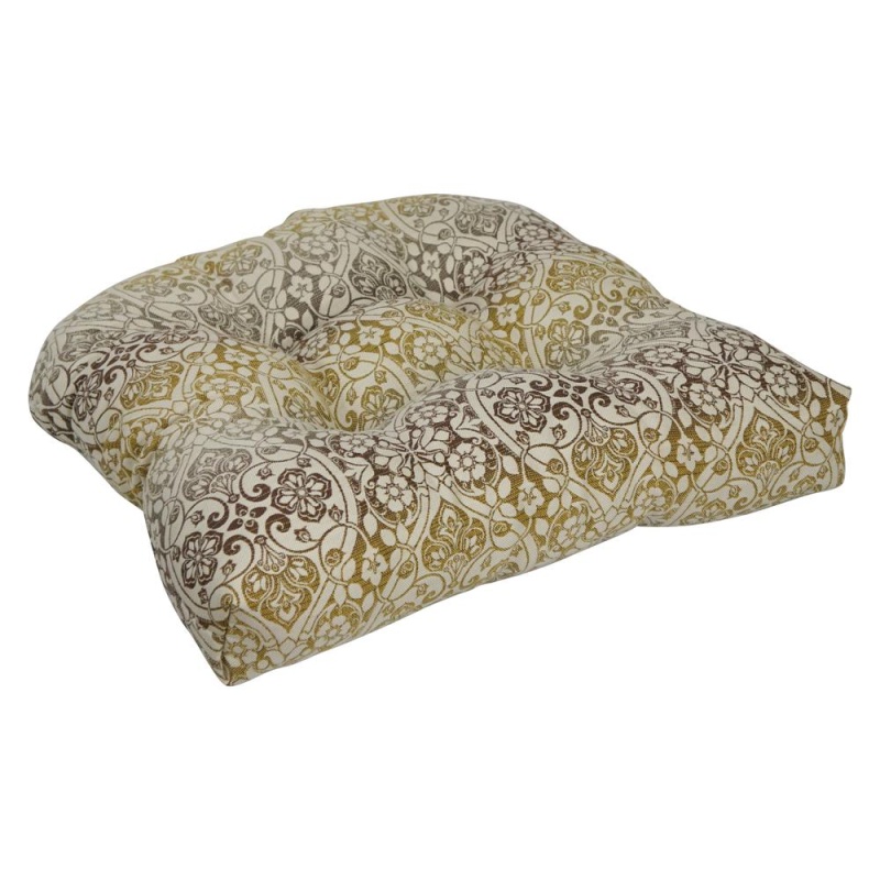 19-Inch U-Shaped Premium Outdoor Tufted Dining Chair Cushion